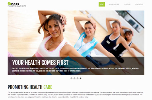 Gym template Workout gym template